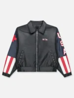 RTA x Landon Barker Aven Bomber Leather Jacket