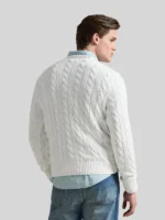 Ralph Lauren Men's Cable-Knit Cotton Sweater White (1)