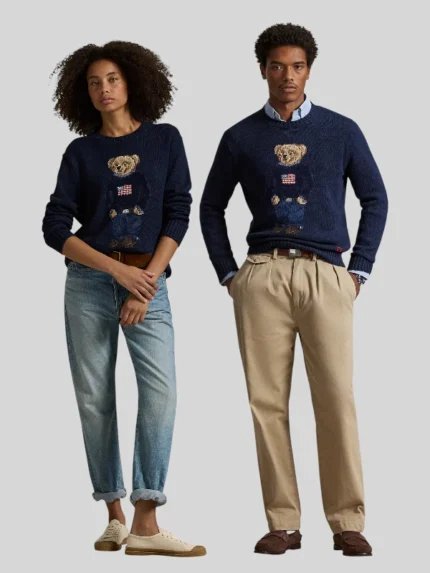 Ralph Lauren Polo Bear Cotton-Linen Sweater