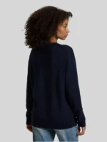 Ralph Lauren Polo Bear Cotton-Linen Sweater Women's Navy Blue