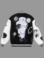 Revenge NBA Skull Varsity Jacket Black