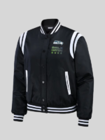 Seahawks Super Bowl LX Champions Black Bomber Jacket