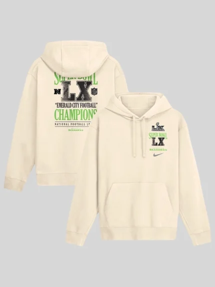 Seahawks Super Bowl LX Champions Long Ball Club Hoodie