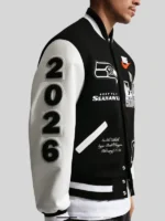 Seahawks Super Bowl Letterman Black Jacket