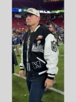 Seattle Seahawks Mike Macdonald Super Bowl Jacket Black and White