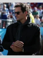 Super Bowl 2026 Roger Federer Black Jacket