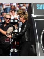 Super Bowl LX Green Day Black Leather Jacket