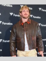 Super Bowl LX Logan Paul Brown Leather Jacket