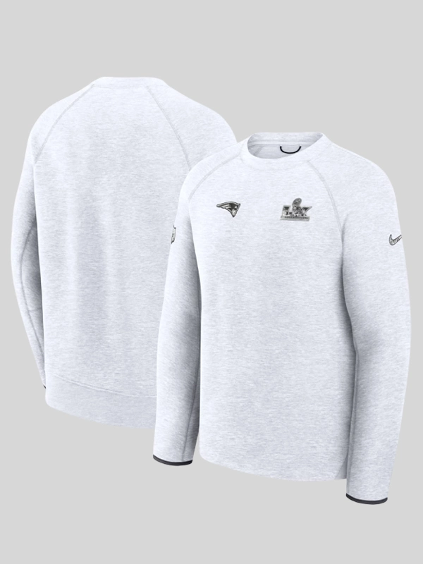 Super Bowl LX New England Patriots Opening Night Gray Sweatshirt Super Bowl LX New England Patriots Opening Night Gray Sweatshirt