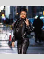 Teyana Taylor’s Black Leather Jacket