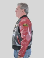 Vanson RACE TEAM Leather Black & Maroon Jacket