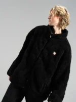 Very Cool Sheep Sherpa Fleece Minecraft Jacket Black