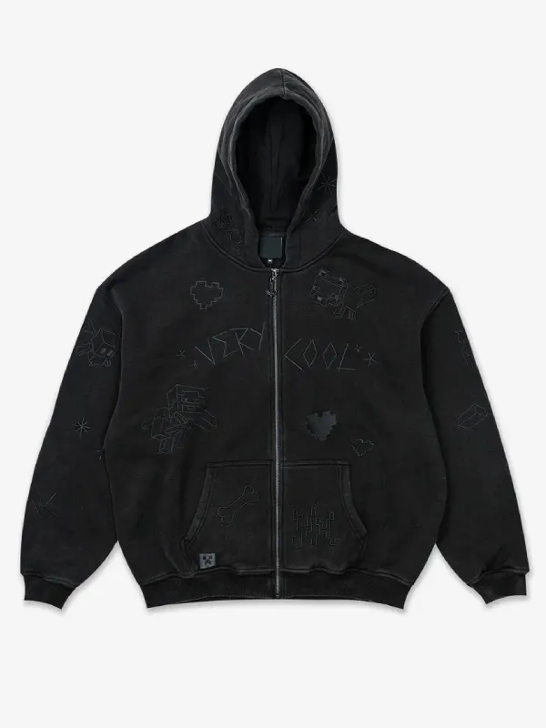 Very Cool x Minecraft Sketch Hoodie Black Very Cool x Minecraft Sketch Hoodie Black