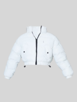 White Puffer Jacket Pretty Little Thing