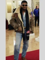 Winter Olympics 2026 Milano Cortina Usher Shearling Leather Jacket