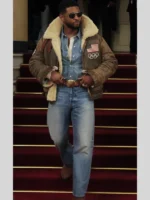 Winter Olympics 2026 Usher Shearling Leather Jacket