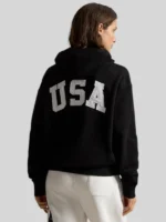 Women's Polo Ralph Lauren Flag Fleece Hoodie Black