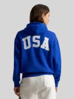 Women's Polo Ralph Lauren Flag Fleece Hoodie Blue