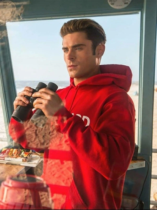 Zac Efron Baywatch Lifeguard Red Hoodie Zac Efron Baywatch Lifeguard Red Hoodie