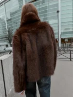 Zara Fur Jacket Brown