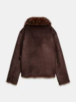 Zara Fur Reversible Jacket Brown