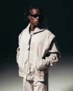 adidas para Bad Bunny x Mercedes-AMG F1 Racing Zip Up Track Top with Balaclava Grey