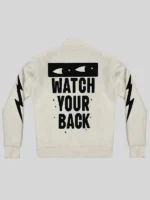 winter fashion Protect Your Inner G Gang White Varsity White Jacket