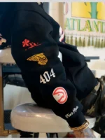 Atlanta Hawks Black Crewneck Sweatshirt