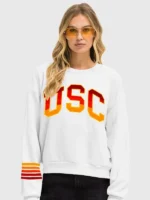 Aviator Nation 2026 University of Southern California Crew Sweatshirt White