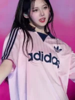 Babymonster Rora Adidas Collared Goalie Pink Top