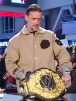 CM Punk Chicago Blackhawks Cashmere Brown Jacket