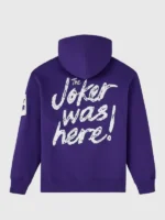 Fleece Purple Joker Defaced Hoodie