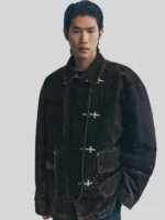 H&M Atelier Brushed Twill Workwear Brown Jacket