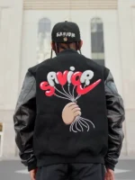 Jae Tips Savior Black Varsity Jacket