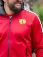 Jason Momoa Red Track Jacket Manchester United