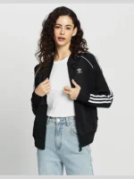 Kendall Jenner Adidas Three Stripe Black Jacket