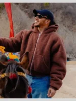 Lewis Hamilton China Brown Sherpa Hooded Jacket
