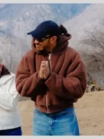 Lewis Hamilton China Sherpa Brown Jacket