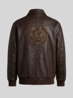 Men’s Adidas Chinese New Year Leather Brown Jacket