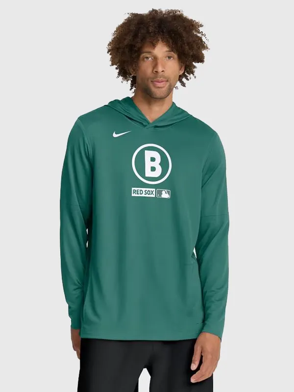 Mens-Boston-Red-Sox-Nike-Green-City-Connect-Dri-FIT-Long-Sleeve-Hooded-T-Shirt Mens Boston Red Sox Nike Green City Connect Dri-FIT Long Sleeve Hooded T-Shirt