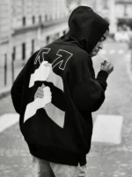 Off White x Kid Cudi Be Human Black Hoodie
