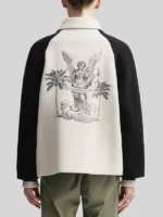 Palm Angels University Jacket Black And White