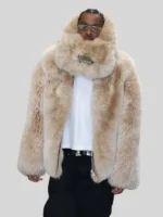 Shai Gilgeous-Alexander Fur Jacket Beige