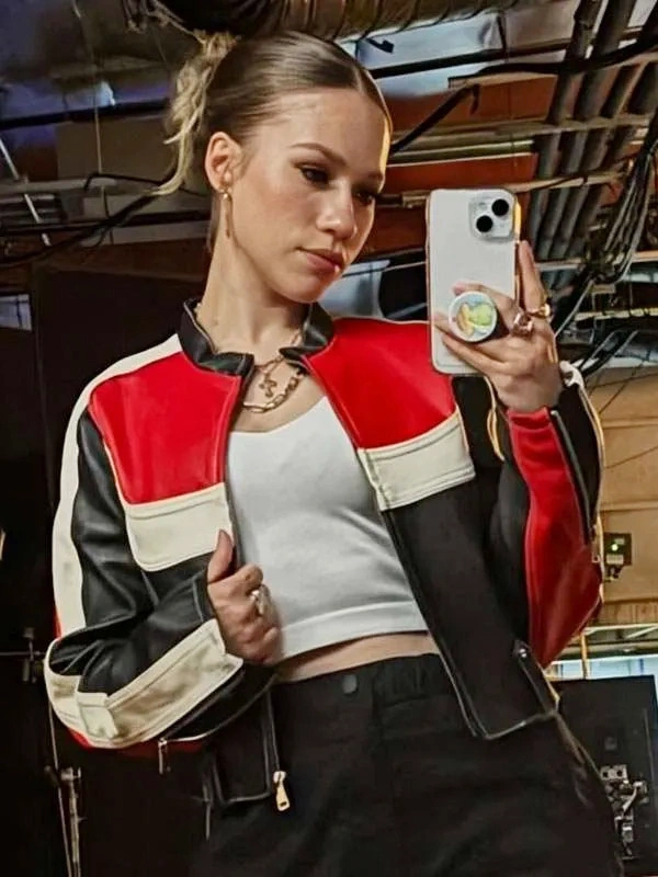 Sydney Millevoi The Voice S29 Leather Zipper Jacket Sydney Millevoi The Voice S29 Leather Zipper Jacket