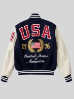 USA 250 Full Snap Tap Varsity Jacket