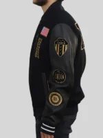 USA Dream Team Destroyed Black Varsity Jacket