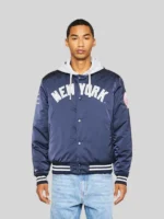 Unisex BBC New York Yankees Full-Zip Hooded Jacket in Satin