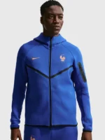 Unisex Nike 2026 France Tech Fleece Full Zip Hoodie Jacket Blue