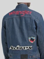 Wrangler x AVIREX 2026 AOP Patch Blue Jacket