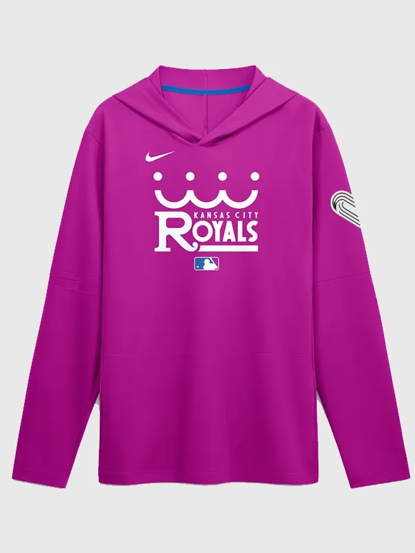 2026 City Connect Kansas City Royals Long Sleeve Hooded T-Shirt 2026 City Connect Kansas City Royals Long Sleeve Hooded T-Shirt